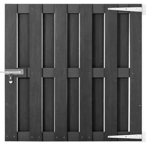 Portillon,Portail de jardin,Portail de clôture WPC 100x100 cm Gris CNENE214127 (1/5)
