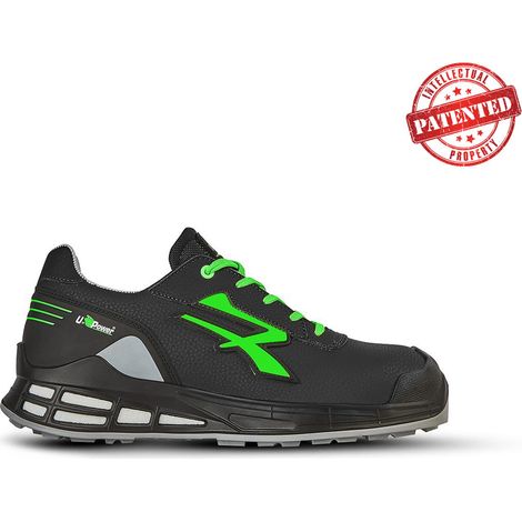 Zapatos de seguridad bajos JAGO S3 SRC CI ESD - Negro/Verde 45 (1/2)