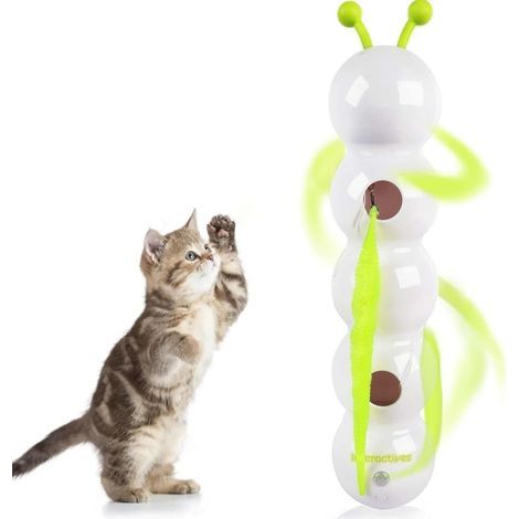 Jouet interactif pour chien et chat Whirlie, design en forme de ver avec mouvement intelligent, jouet automatique pour l'intérieur, idée cadeau de Noël. (1/4)