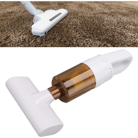 Aspirateur sans fil anti-acariens, aspirateur portatif, aspirateur double usage pour voiture et maison, rechargeable par USB, blanc. (1/5)