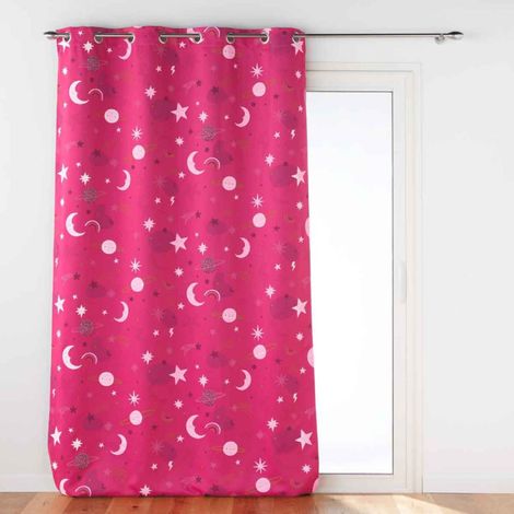 Rideau Occultant "Moonlight" 140x260cm Fuchsia (1/5)