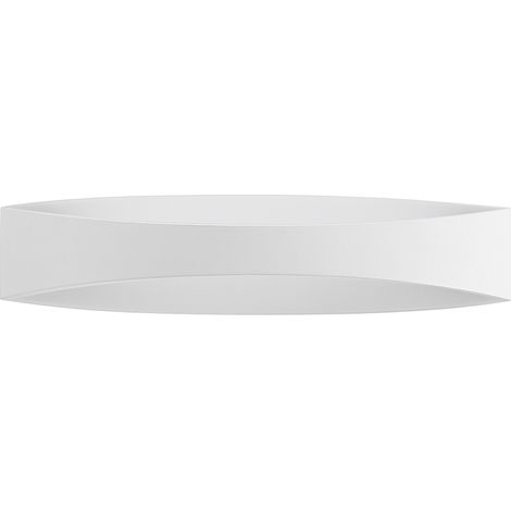 Applique LED da interno biemissione con selettore CCT 12W, luce calda 3000K, naturale 4000K, fredda 6500K, 1000 lumen, alluminio bianco, design moderno per parete, IP20