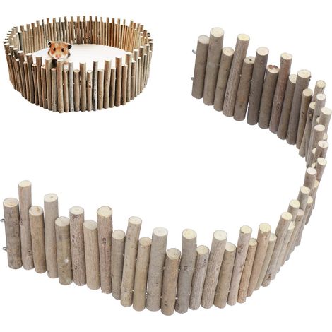 Barrière en Bois pour Hamster 30cm, Clôture Naturelle (1/5)