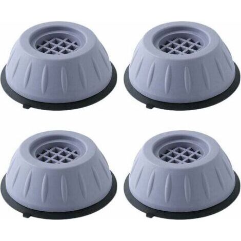 4Pcs Patins Anti Vibration Lave Linge Tapis Anti Vibration Machine a Laver Caoutchouc Antidérapant Pied à Suppression des Chocs et du Bruit, Antidérapant pour Lave-Linge Réfrigérateur, Surélevé 3cm (1/4)