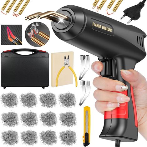 200W Soudure Plastique,Soudage Plastique Machine,Kit de Réparation Pare-Chocs de Voiture,Kit Reparation Plastique pour Réparer un Auto/Moto Pare-Chocs ou Objets en Plastique (1/5)