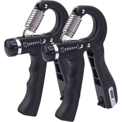 Appareil d'entraînement de la force de préhension avec résistance réglable de 5 à 60 kg (lot de 2) (1/5)