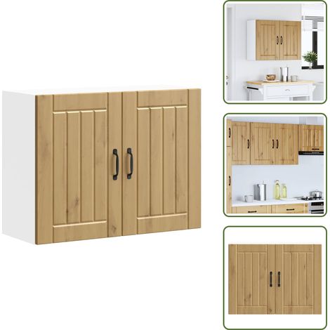 Armadio in legno - vidaXL Pensile da Cucina Lucca Rovere Artigianale in Legno Multistrato - Armadio in truciolato