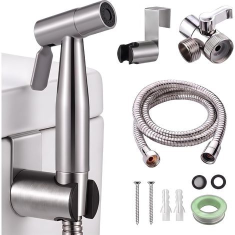 Stainless Steel Bidet Shower Set with Tap Dispenser (1/5)
