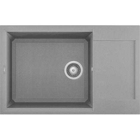 Lavello Elleci Incasso 1 vasca 78x50 Easy 310 Granitek Grigio Cemento LGY31048 (1/3)