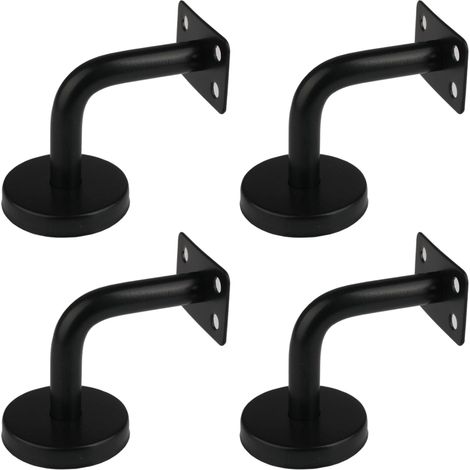 Ensemble de 4 supports de main courante en acier inoxydable pour montage mural et support de main courante d'escalier. (1/5)