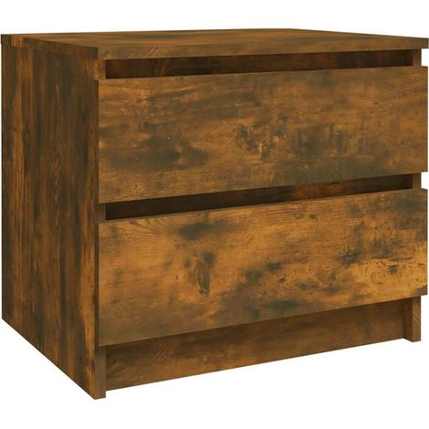 Maison Exclusive - Mesita noche madera contrachapada roble ahumad (1/5)