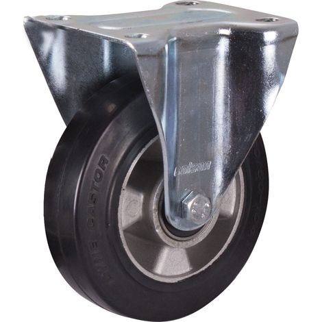 VARIOfit Bockrolle Elastikvollgummi 160 x 50 mm schwarz (1/3)