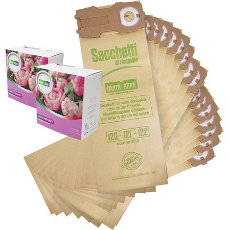 Sacchetti folletto vk 121 vk 122 vk 120 16pz granuli peonia compatibili