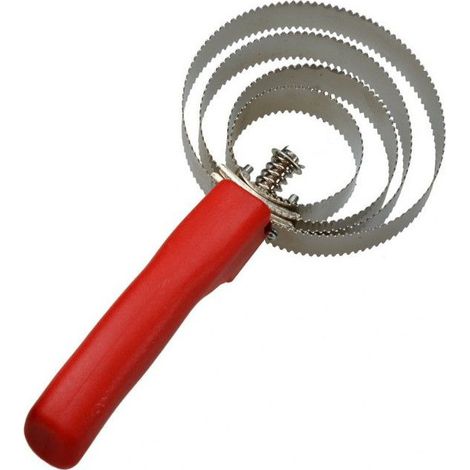 Étrille métallique ronde rouge