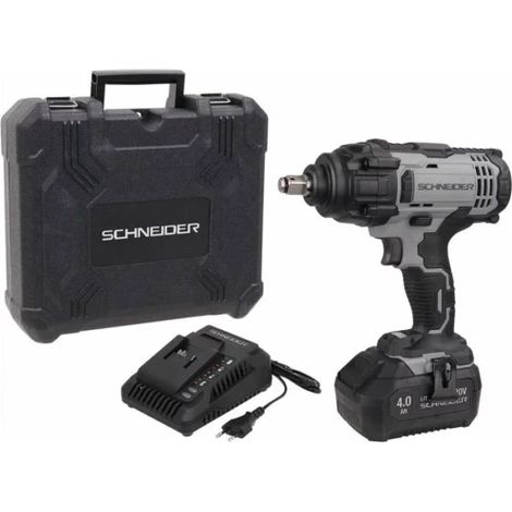 Schneider – Clé à chocs 1/2" 20V 650Nm – 5 vitesses – Moteur Brushless – Pour espaces confinés – Livrée avec 1 batterie 4Ah et chargeur rapide (1/3)