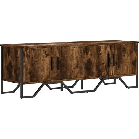 Maison Exclusive - TV-Schrank Räuchereiche 122x34x41 cm Holzwerks