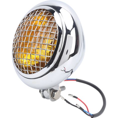 Projecteur LED 12V Moto Rond Style Rétro 60W Feux De Route/Croisement Jaune Étanche Ampoule (1/5)