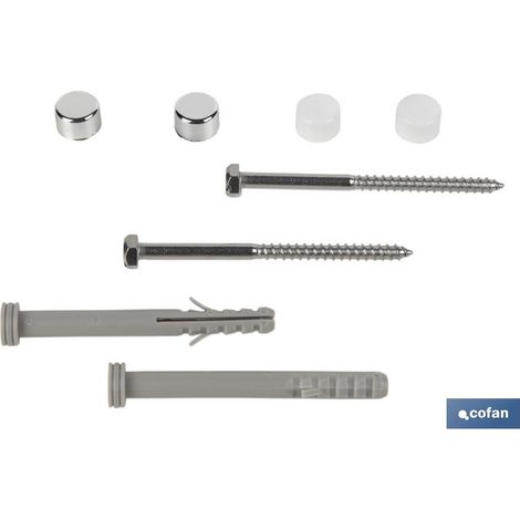 Lot de 2 pièces pour WC Bouchon Long 6 x 80 mm INOX. (1/4)