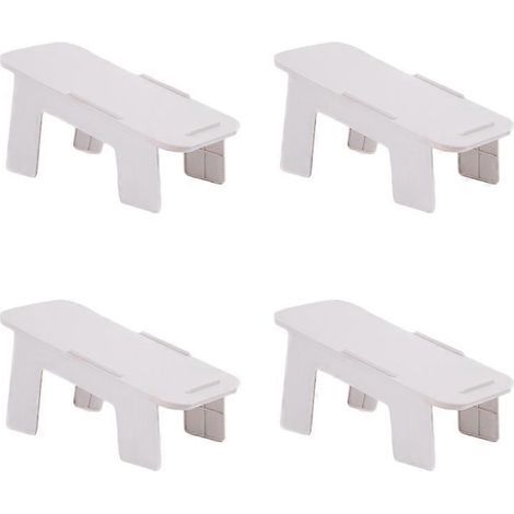 Doppelstöckiges Schuhregal (4-teilig) – Kreative Schuhaufbewahrung – Schuhhalter für Zuhause – 25 x 11,6 cm – Weiß (1/3)