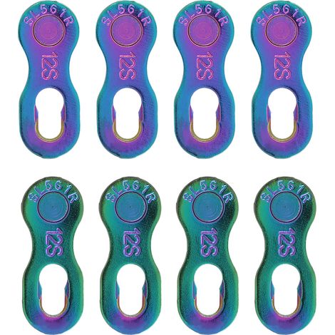 4 Pièces Chaîne de Vélo 12 Vitesses avec Maillon Rapide en Acier - Accessoires Cyclisme Colorés (1/5)