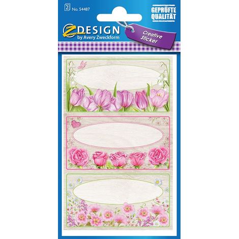Premium Creative Geschenk-Aufkleber Blumen (1/2)