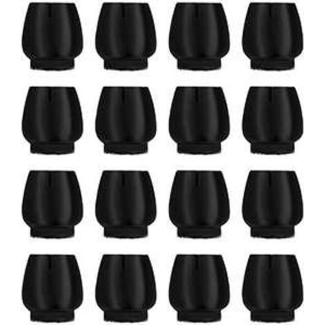 Lot de 16 - Pieds de meubles / Embouts en silicone pour chaises - Protection de sol noire (1/4)