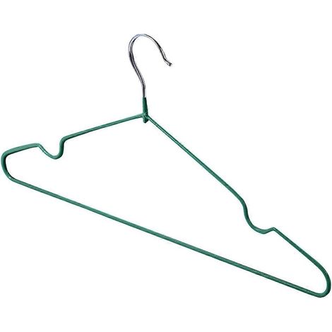 Cintre adulte, cintre en métal antidérapant sans couture, recouvert de plastique, 1 pièce (1/4)