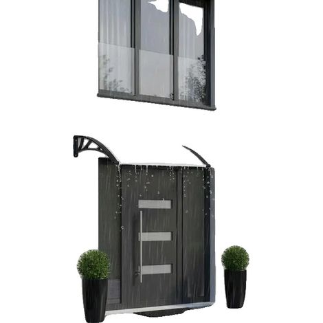 Marquesina de entrada, policarbonato duradero, diseño resistente a la intemperie, 200 x 100 cm (1/2)