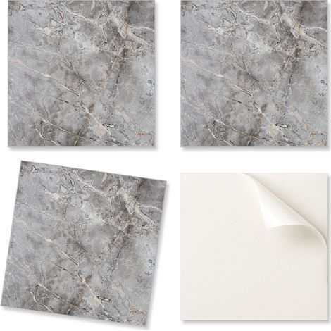 Juego de baldosas de vinilo autoadhesivas con dise帽o de piedra natural para dormitorio, 20x20x20 cm.