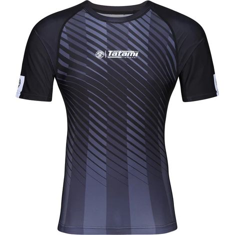 Tatami Rashguard Herren Kurzarm Abstrakt Schwarz/Grau Größe L