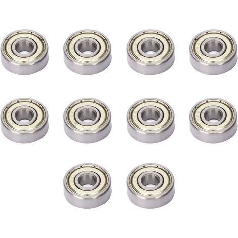 Satz Rillenkugellager – 10 Stück, 6x17x6 mm, doppelt gesiebt, Stahl für Industrieanlagen (1/5)