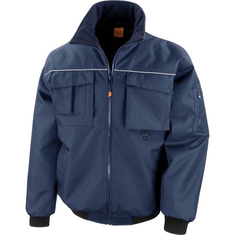 Giacca da lavoro da pilota con effetto sciabola da lavoro Blu navy XL