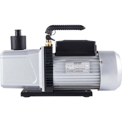 Pompe à vide mono-étage 340 L/min (12 CFM) avec orifice d'aspiration 1/4" (1/5)
