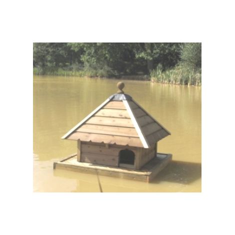 Medium Square Floating Duck House, Waterfowl Nesting Box for Pond or Lake