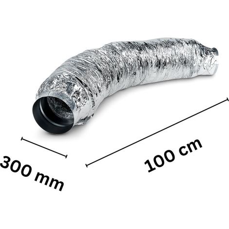 silencieux pour systèmes d'extraction d'air super flexible 300 mm – silencieux de ventilation Grow (1/5)