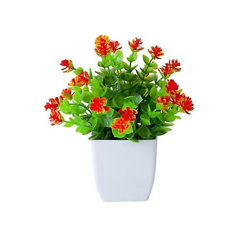 Bonsaï artificiel réaliste en pot, eucalyptus artificiel, pour la décoration intérieure et extérieureorange (1/5)
