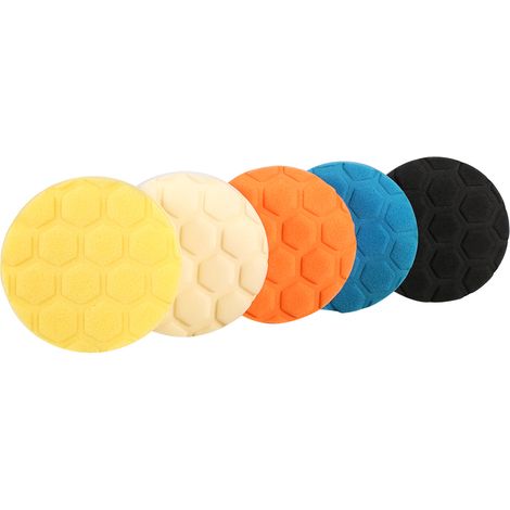 5-teiliges Autopolierpad-Set – 10 cm lange manuelle Polierschwämme für Wachs