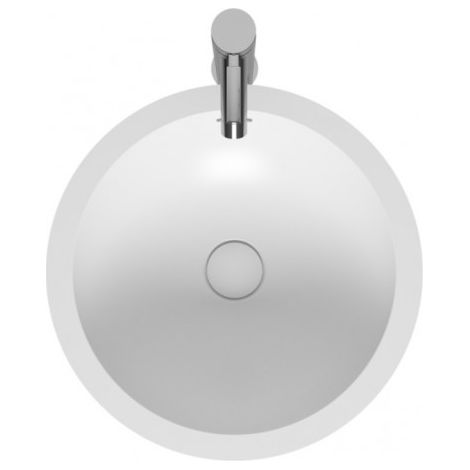 Vasque à poser blanc mat AVELLA ROND RIHO 42x42 cm solid surface (1/5)