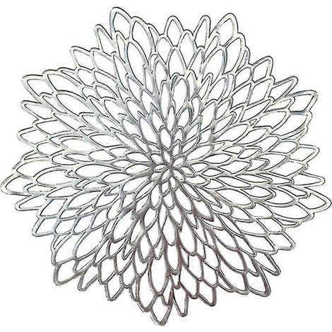 Dessous de plat rond ajouré en forme de fleur de 38 cm, dessous de plat, napperon, set de table, décoration de fête (1/5)