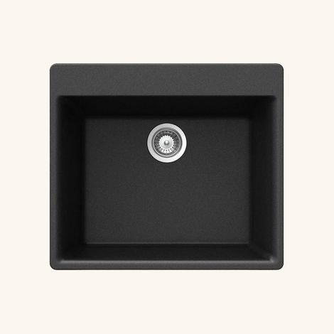 Évier granit noir Schock KAZU 1 grand bac 600x530 (1/2)