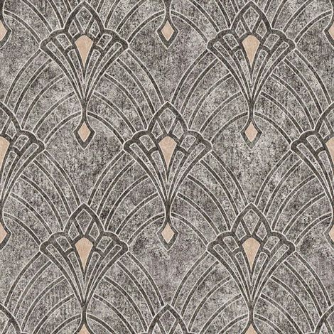 BRICOFLOR Papier peint Noir / Anthracite|Gris Couloir Chambre (à coucher) Salon - 10,05 x 0,53 m (1/5)