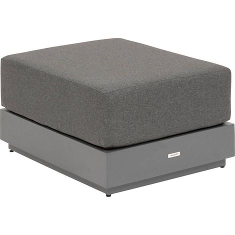 Gartenhocker ALLURE Graphit - Epoxidbeschichtetes Aluminium