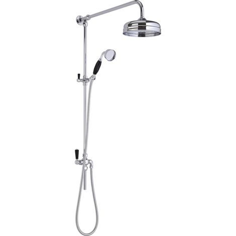 Hudson Reed Topaz Black Grand Rigid Riser Kit with Diverter (1/2)