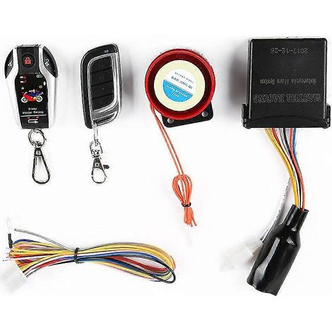 Alarma bidireccional para motocicleta, sistema de seguridad antirrobo de 12 V CC para motocicleta, alarma universal para scooter, moto y arranque remoto del motor. (1/5)