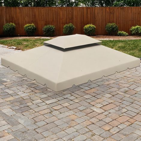 Tonnelle de jardin beige en poliestere (1/5)