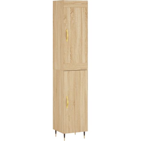 Buffet haut Chêne sonoma 34,5x34x180 Bois d'ingénierie (1/5)