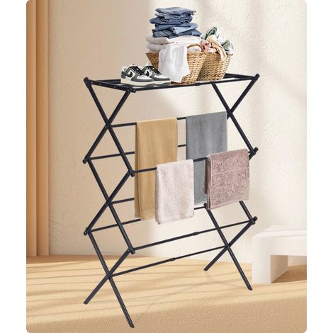 Cintre pliable, portable, peu encombrant et facile à ranger, adapté à une utilisation intérieure et extérieure. (1/5)