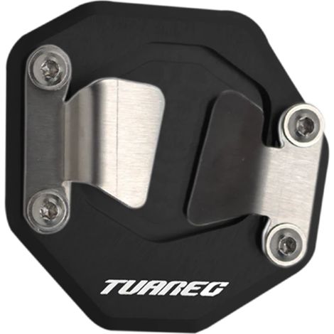 (Noir) Compatible avec Aprilia TUAREG 660 2021-2022 - Accessoires moto : extension de béquille latérale, repose-pieds, coussinet Maxpower (1/3)