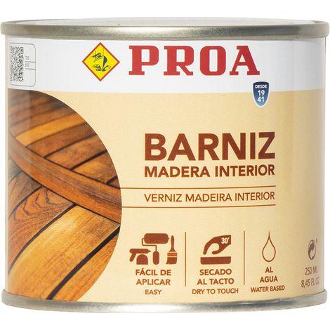 BARNIZ SATINADO AGUA INTERIOR, Caoba 0.25lts (1/3)