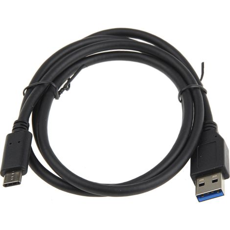 Câble USB RS PRO, Male USB C vers USB A mâle, Noir, 1m ( Prix pour 1 ) (1/3)